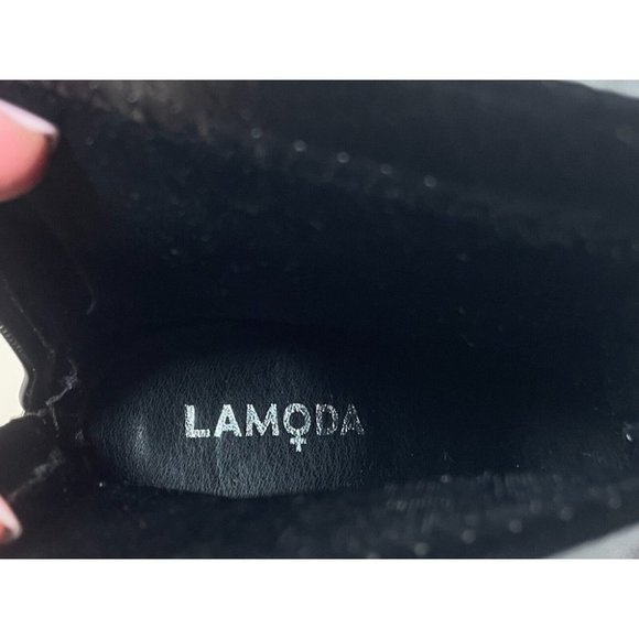 La Moda Sizzlin Hot Platform Ankle Boots Women Size 7 Leather Chunky Heel Bootie - Picture 10 of 12